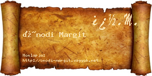 Ónodi Margit névjegykártya